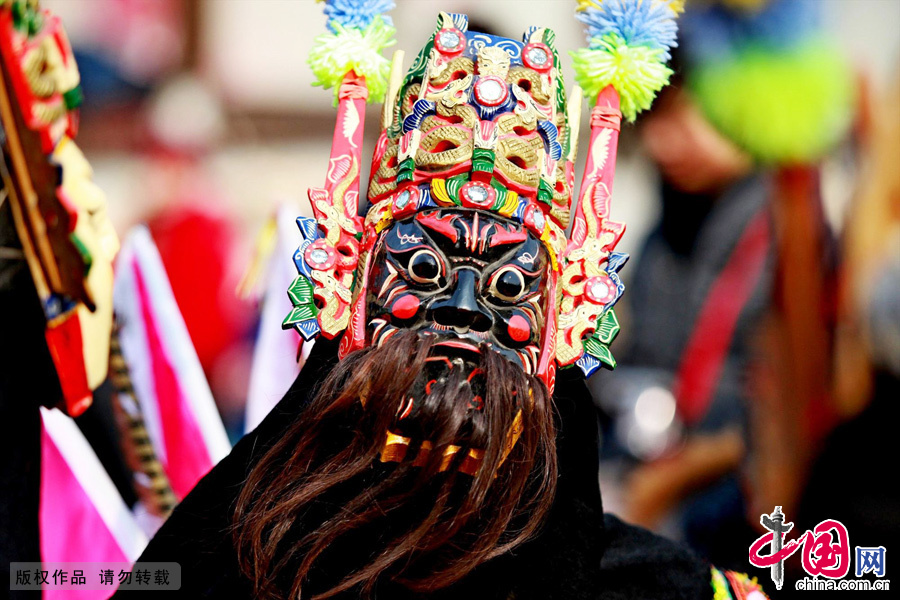 国家级非物质文化遗产--傩舞,傩戏表演演员。中国网图片库 丁卫摄 国家级非物质文化遗产--傩舞,傩戏表演演员。中国网图片库 丁卫摄